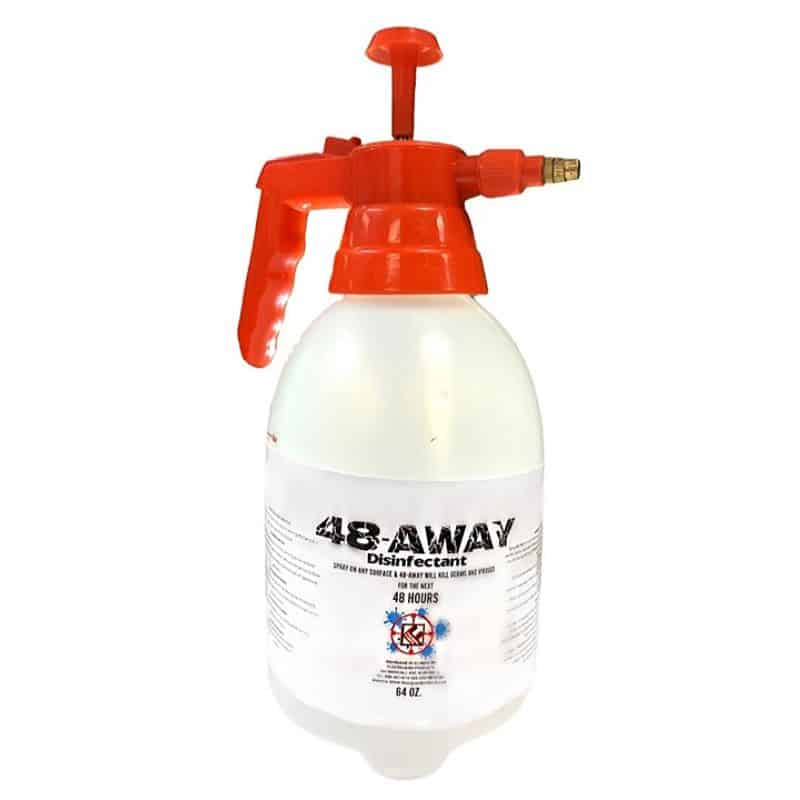 What is the active ingredient of 48 Away Disinfectant? is it safe for gym equipment? thanks!